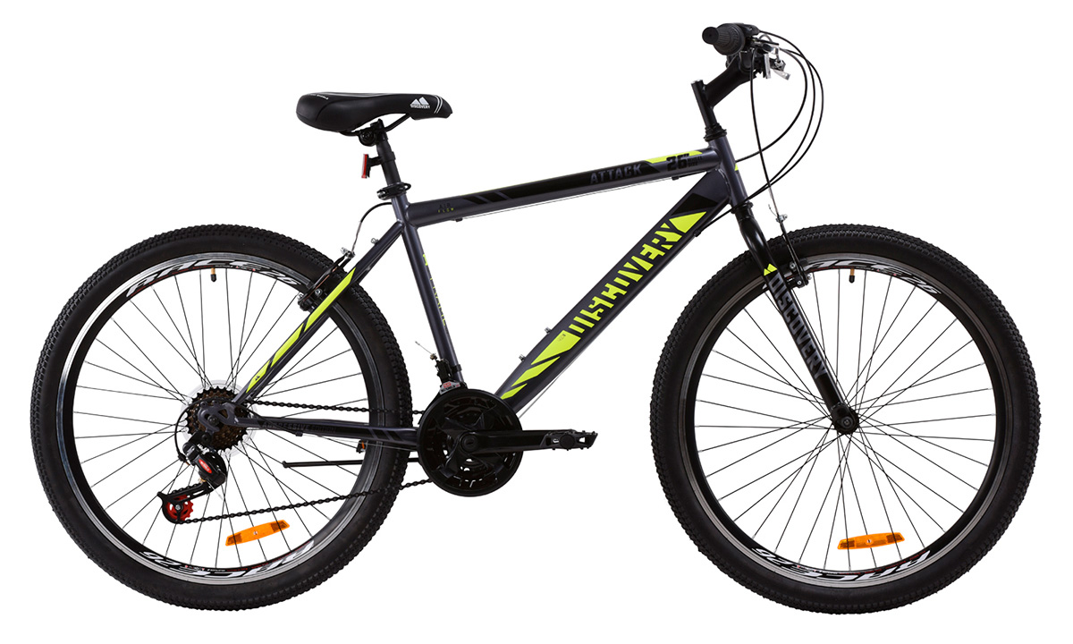 Фотография Велосипед Discovery 26" ATTACK (2020) 2020 Серо-желтый